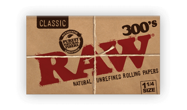  RAW Classic 1 1/4 Rolling Papers, Creaseless , 300 Leaves x 40