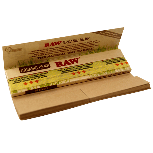 Raw Organic Hemp Connoisseur King Size Slim Rolling Papers w/ Tips x 24