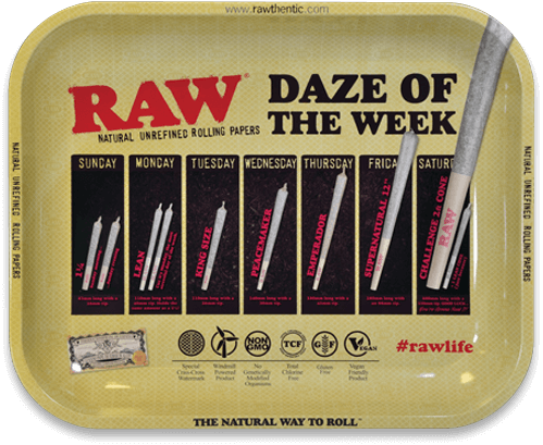 RAW Classic Rolling Tray Medium - Daze of the Week