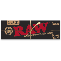 RAW Black 1 1/4 Rolling Papers x 24