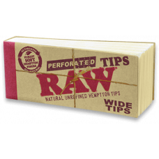 RAW Wide Natural Unrefined Hemptton Tips x 50