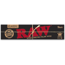 RAW Black King Size Slim Rolling Papers x 50