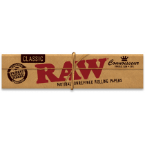 RAW Classic Connoisseur King Size Slim Rolling Papers with Tips x 24