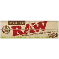 RAW Organic Hemp Single Width Rolling Papers (Number 8) x 50