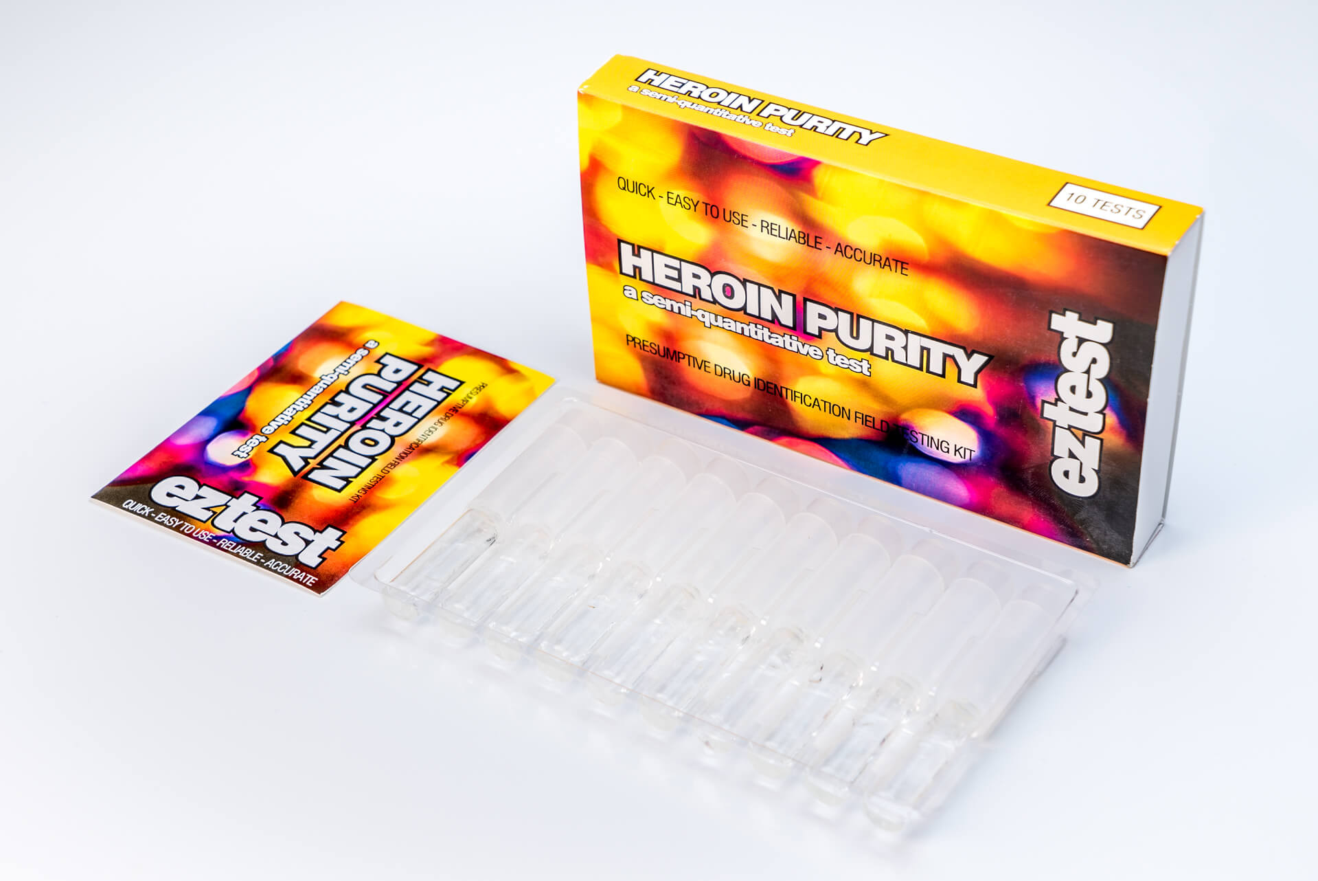 Heroin Purity 10 Use Drug Testing Kit