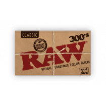  RAW Classic 1 1/4 Rolling Papers, Creaseless , 300 Leaves x 40