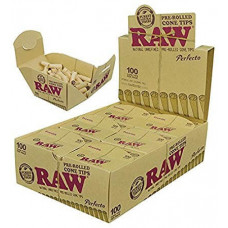 RAW Pre-Rolled Cone Tips x 100