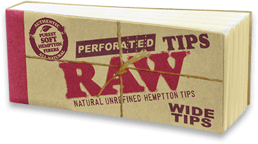 RAW Wide Natural Unrefined Hemptton Tips x 50