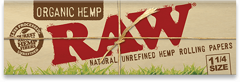 RAW Organic Hemp 1 1/4 Width Rolling Papers x 24